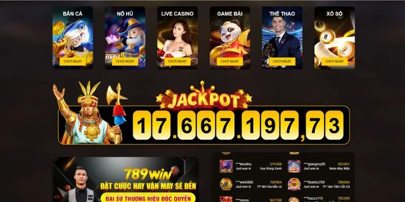 Các sảnh game hot có mặt tại 789win
